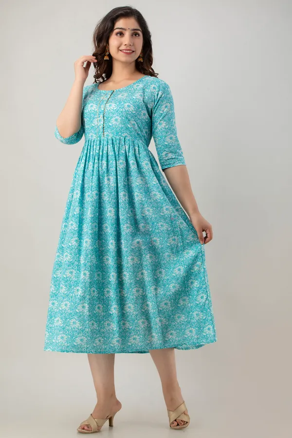 Zipless_Printed_sky_Blue_Cotton_Maternity_kurti