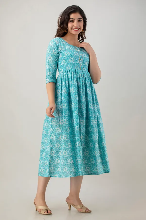 Zipless_Printed_sky_Blue_Cotton_Maternity_kurti