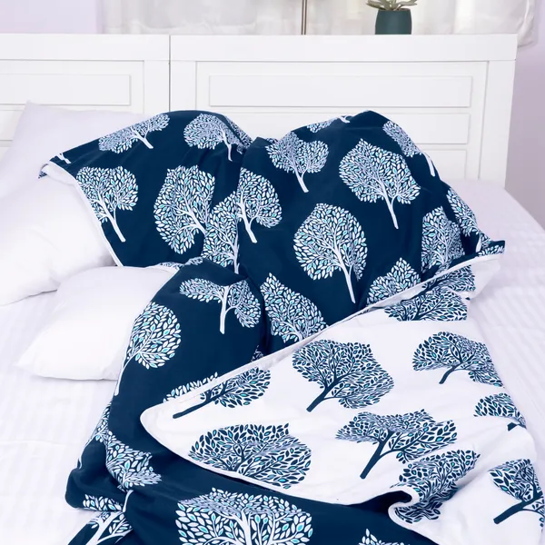 _120_GSM_Reversible_AC_Blanket/Dohar_for_Single_Bed,_Light_Weight_for_Mild_Winter_(Size_140_x_210_cm)_Dark_Sapphire