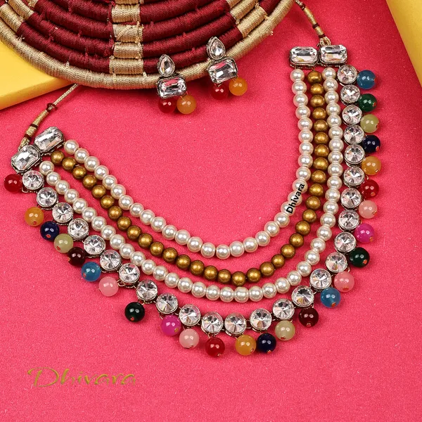 Multicolor_Alloy_Copper_Jewellery_Set_For_Women_|_Necklace_And_Earings