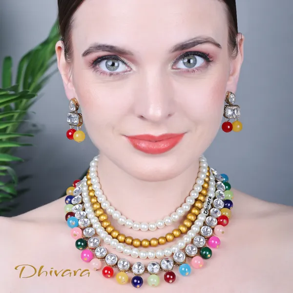 Multicolor_Alloy_Copper_Jewellery_Set_For_Women_|_Necklace_And_Earings