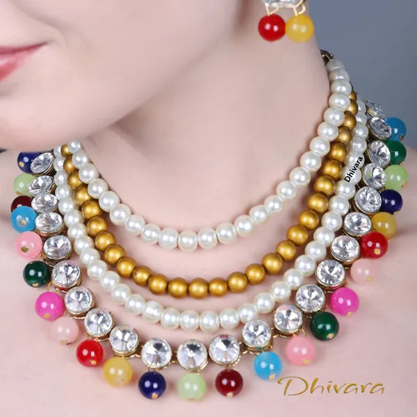 Multicolor_Alloy_Copper_Jewellery_Set_For_Women_|_Necklace_And_Earings