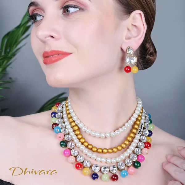 Multicolor_Alloy_Copper_Jewellery_Set_For_Women_|_Necklace_And_Earings