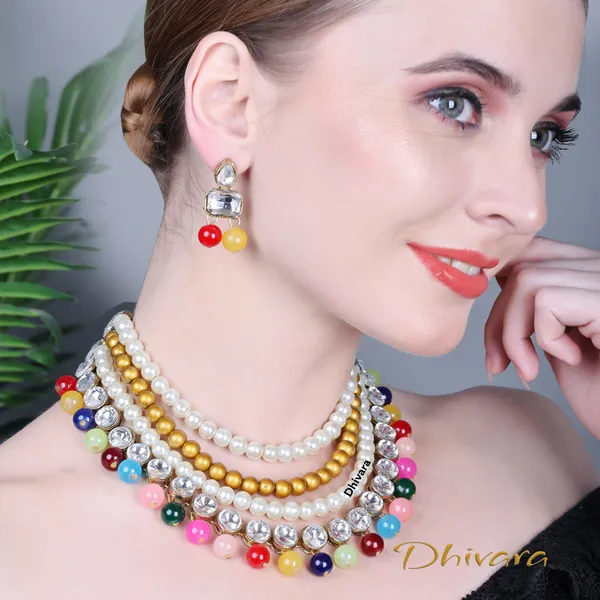 Multicolor_Alloy_Copper_Jewellery_Set_For_Women_|_Necklace_And_Earings