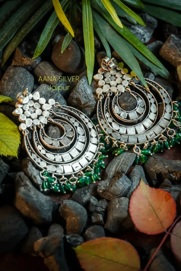 925_Pure_Sterling_Silver_|_Chandbali_Kundan_Earrings_|_Well_Stamped_&_Hallmarked