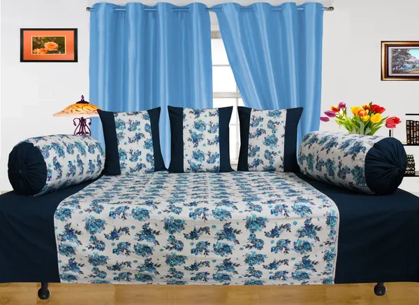 Pack_of_6_Pieces_Cotton_Blue_Floral_Printed_Diwan_Set_For_Living_room