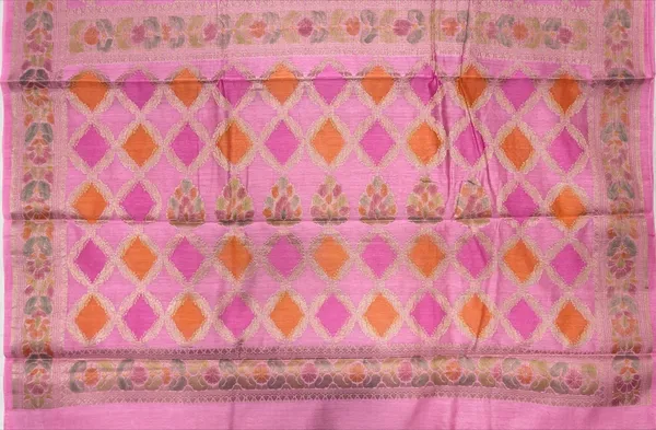 Humairah_Pure_Handloom_Baby_Pink_Cotton_Silk_Zari_Booti_with_Rangkaat_Banarasi_Zari_Hand_Painted_Floral_Pallu_and_Zari_Border_with_Baby_Pink_Blouse
