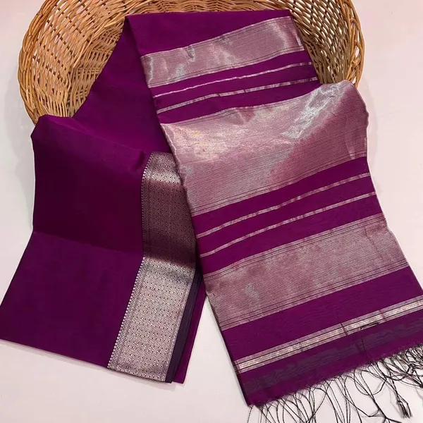 Purple_Maheshwari_Design_Cotton_Silk_Saree