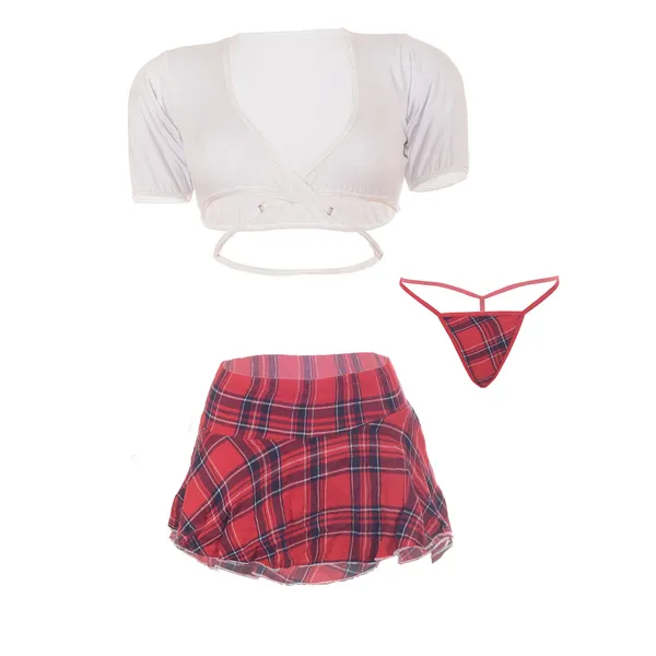 White_&_Red_School_Girl_Erotic_Costume_For_Women