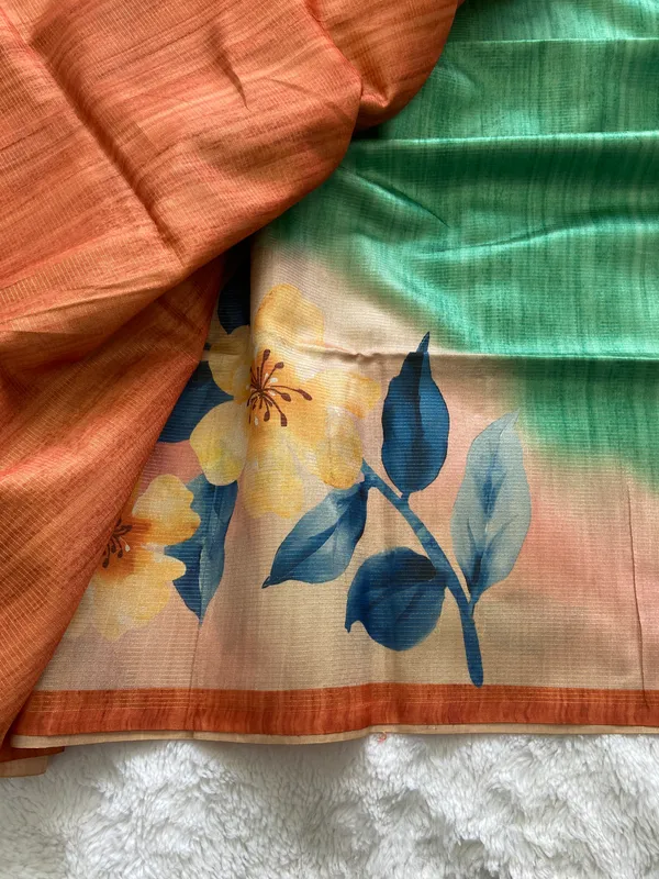 Lavanya_Pista_Green_–_Graceful_Navratri_Special_|_Soft_Tussar_Silk_Saree_with_Print,_Zari_Line_Saree_&_Print_Blouse_with_Tassels