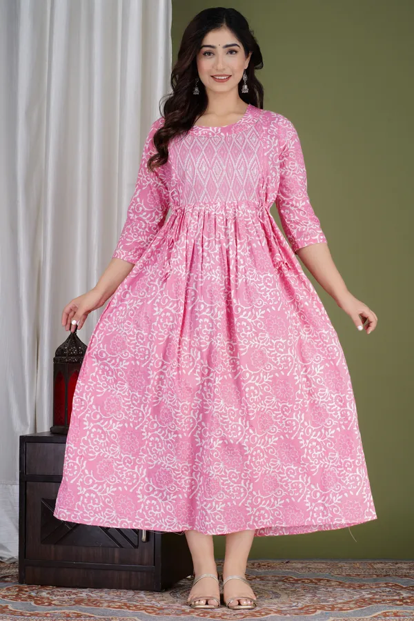 Light_Pink_Maternity_Kurta_|_Pure_Cotton_Rayon_Feeding/Maternity_Kurta_For_Her