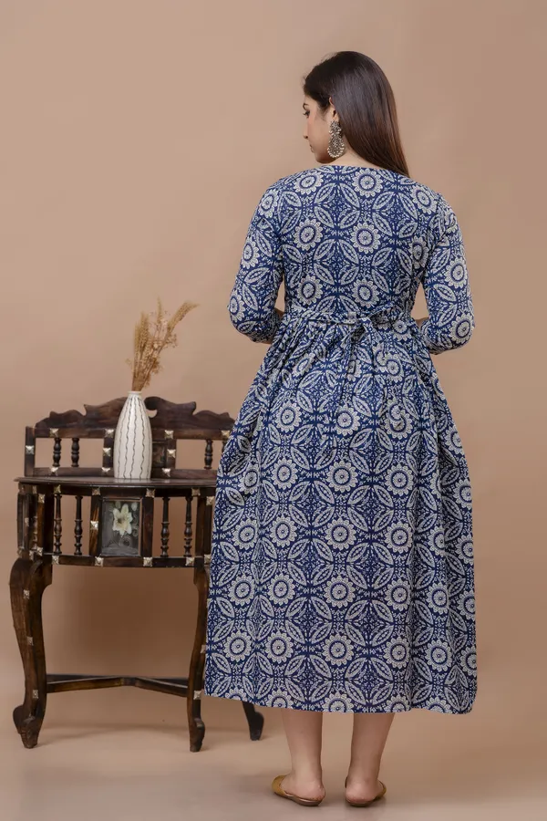 Blue_Maternity_Kurta_|_Pure_Cotton_Rayon_Feeding/Maternity_Kurta_For_Her