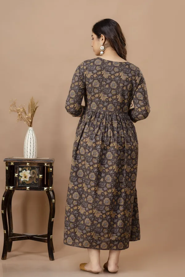 Brown_Maternity_Kurta_|_Pure_Cotton_Rayon_Feeding/Maternity_Kurta_For_Her