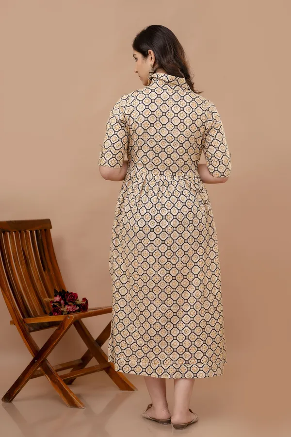 Beige_Maternity_Kurta_|_Pure_Cotton_Rayon_Feeding/Maternity_Kurta_For_Her