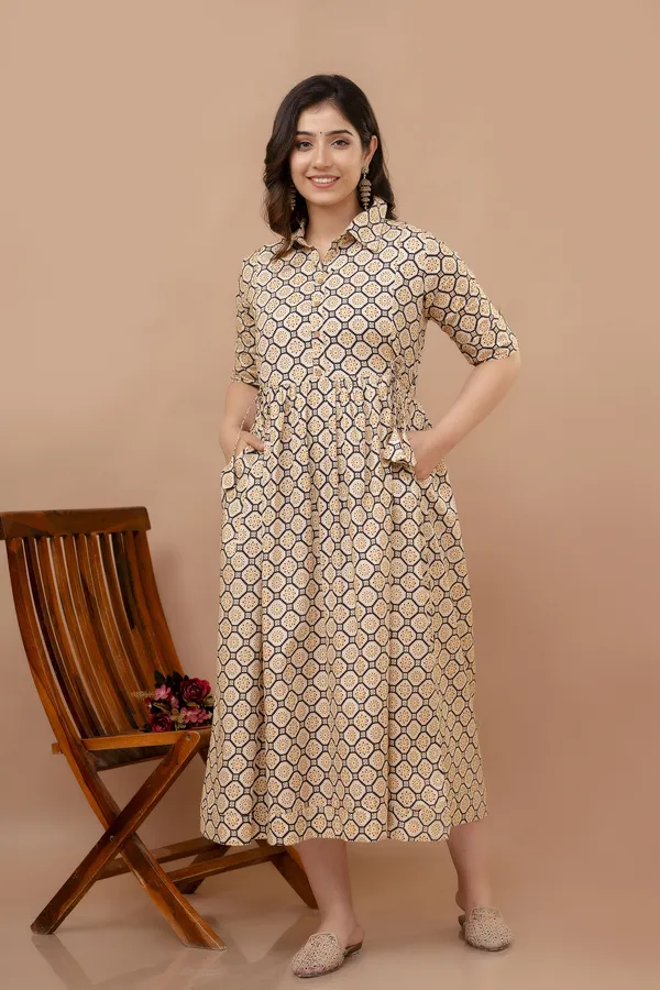 Beige_Maternity_Kurta_|_Pure_Cotton_Rayon_Feeding/Maternity_Kurta_For_Her