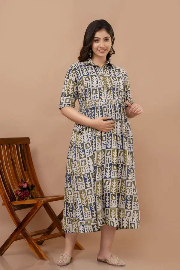 Multicolor_Maternity_Kurta_|_Pure_Cotton_Feeding/Maternity_Kurta_For_Her