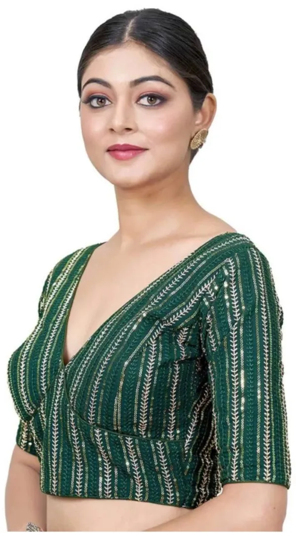 Green_Embroidery_FancyReadymade_Blouse_for_women