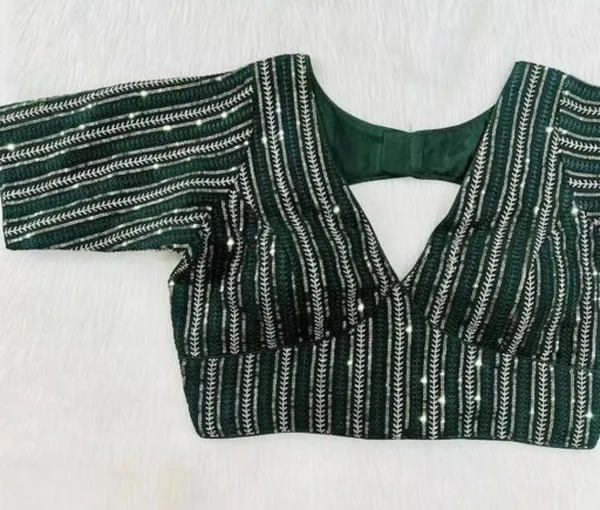 Green_Embroidery_FancyReadymade_Blouse_for_women