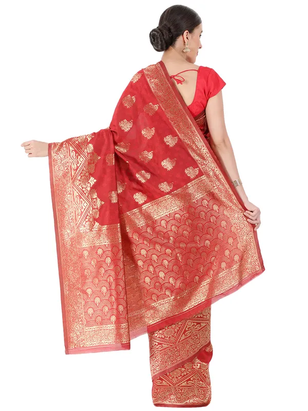 Women_Traditional_Silk_Blend_Golden_Zari_Woven_Paisley_Pattern_Banarasi_Style_Saree_With_Unstitched_Blouse_Piece