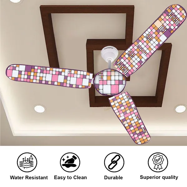 3_Blade_Ceiling_Fan_Cover_With_Adjustable_Elastic_Closure_(Material-_PVC,_Size-[Blades_19.5X6Inch,_Motor_Cover_Size-7_Inch],_Color-_Pink)