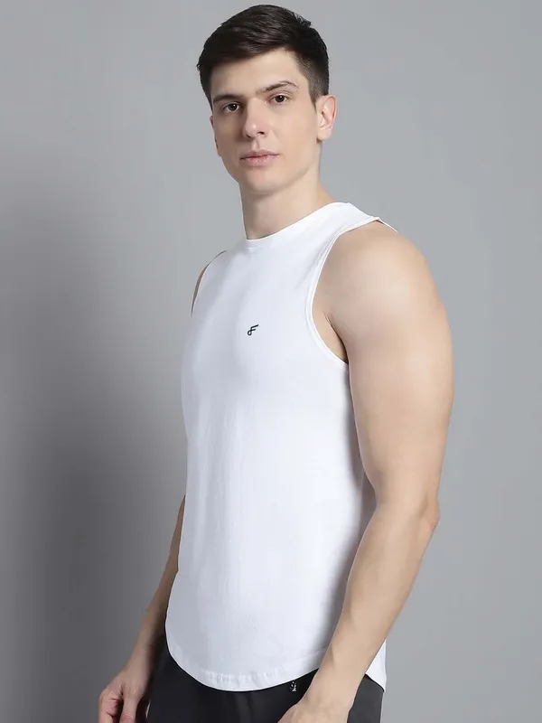 White_Cotton_Round_Neck_Gym_Vest_For_Men