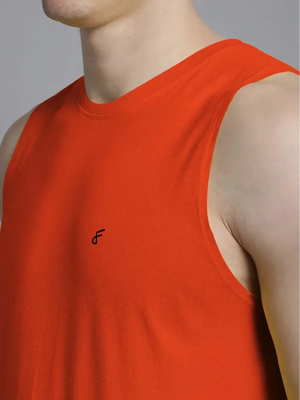 Orange_Cotton_Round_Neck_Gym_Vest_For_Men