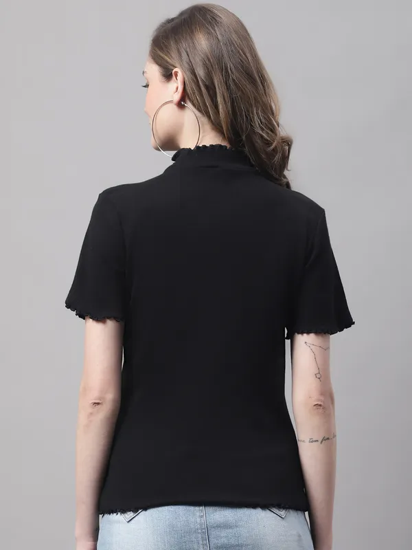 Black_Cotton_Rib_Turtle_Neck_Regular_Top_For_Women
