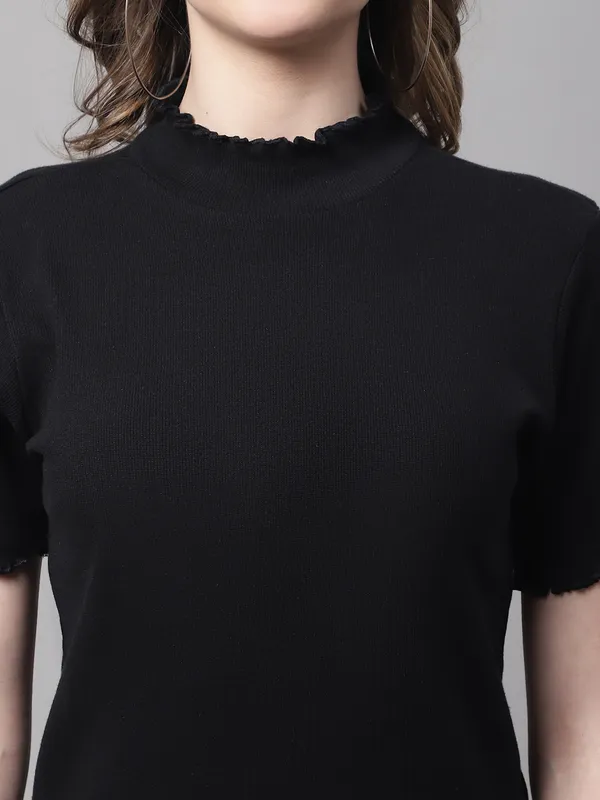 Black_Cotton_Rib_Turtle_Neck_Regular_Top_For_Women