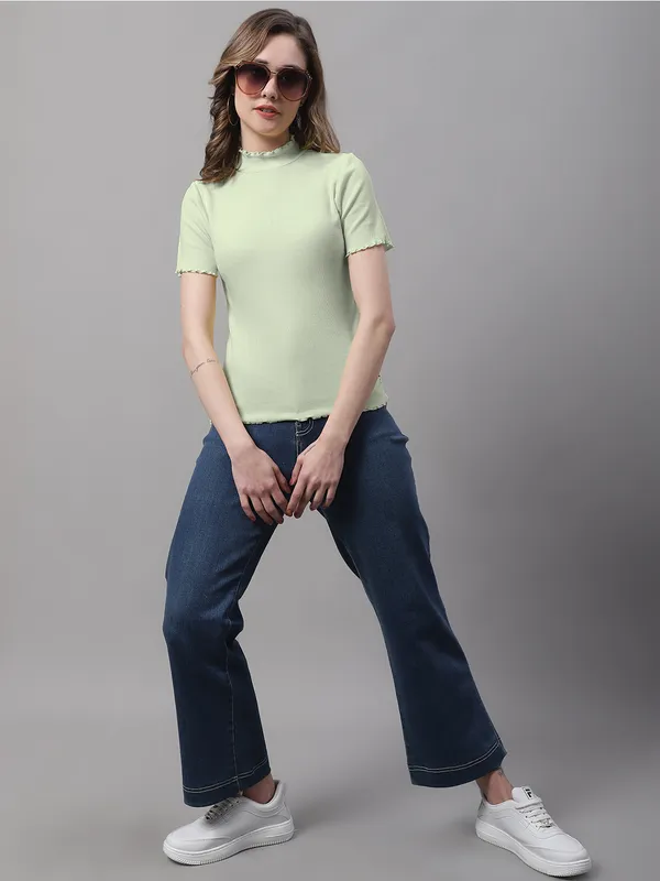 Pista_Cotton_Rib_Turtle_Neck_Regular_Top_For_Women