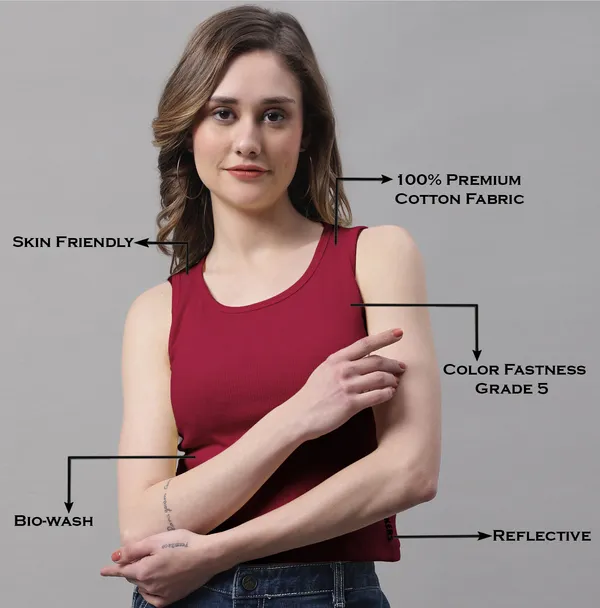 Maroon_Cotton_Rib_Round_Neck_Crop_Top_For_Women