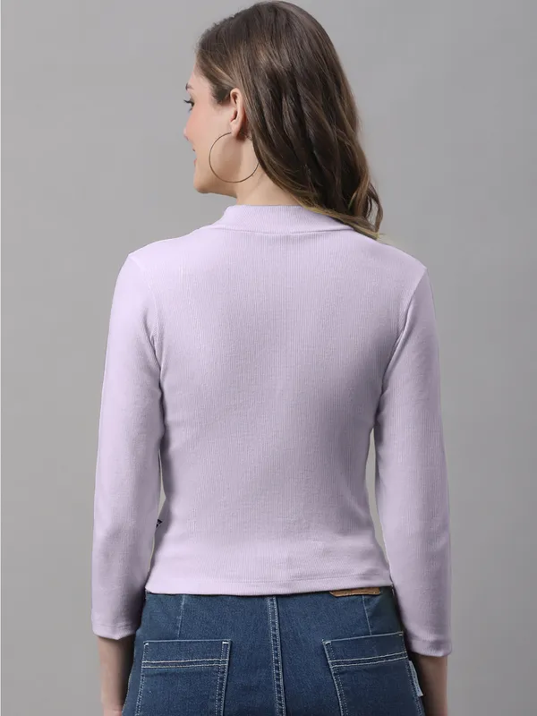 Purple_Cotton_Rib_Turtle_Neck_Long_Sleeve_Crop_Top_For_Women