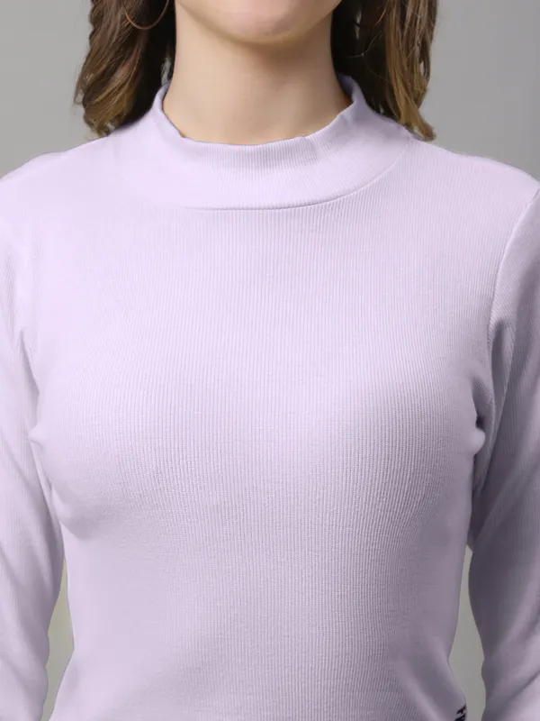 Purple_Cotton_Rib_Turtle_Neck_Long_Sleeve_Crop_Top_For_Women