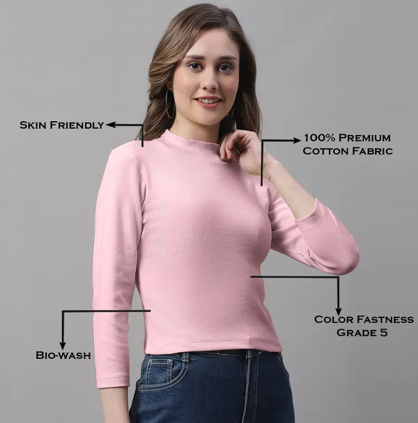Coral_Cotton_Rib_Turtle_Neck_Long_Sleeve_Crop_Top_For_Women