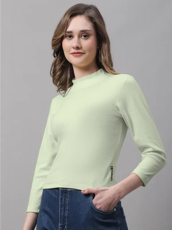 Pista_Cotton_Rib_Turtle_Neck_Long_Sleeve_Crop_Top_For_Women