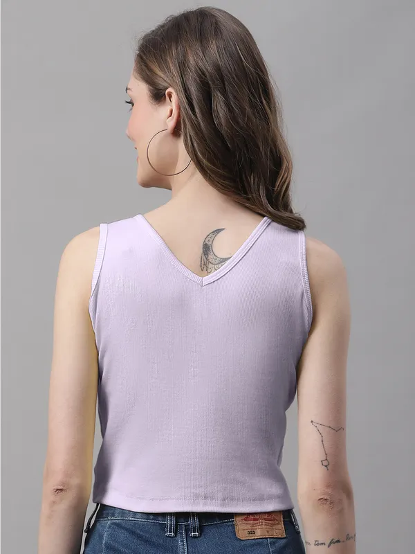 Purple_Cotton_Rib_Round_Neck_Sleeveless_Crop_Top_For_Women