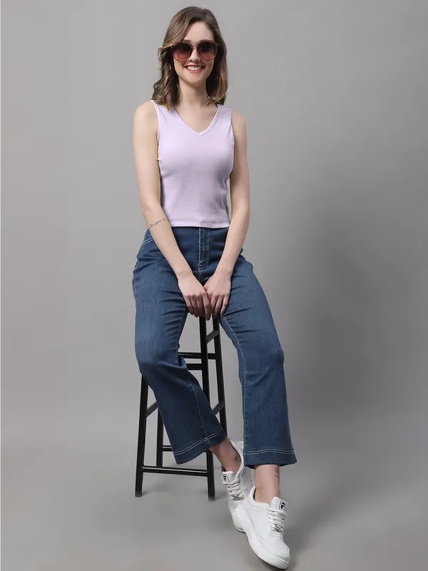 Purple_Cotton_Rib_Round_Neck_Sleeveless_Crop_Top_For_Women