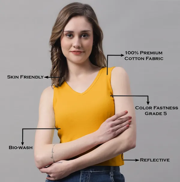 Gold_Cotton_Rib_Round_Neck_Sleeveless_Crop_Top_For_Women