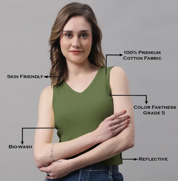 Olive_Cotton_Rib_Round_Neck_Sleeveless_Crop_Top_For_Women