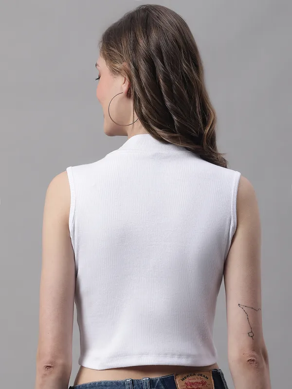 White_Cotton_Rib_Turtle_Neck_Crop_Top_For_Women