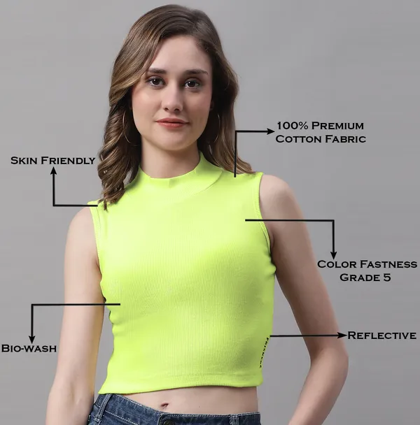 Parrot_Green_Cotton_Rib_Turtle_Neck_Crop_Top_For_Women