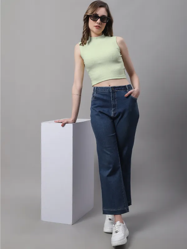 Pista_Cotton_Rib_Turtle_Neck_Crop_Top_For_Women