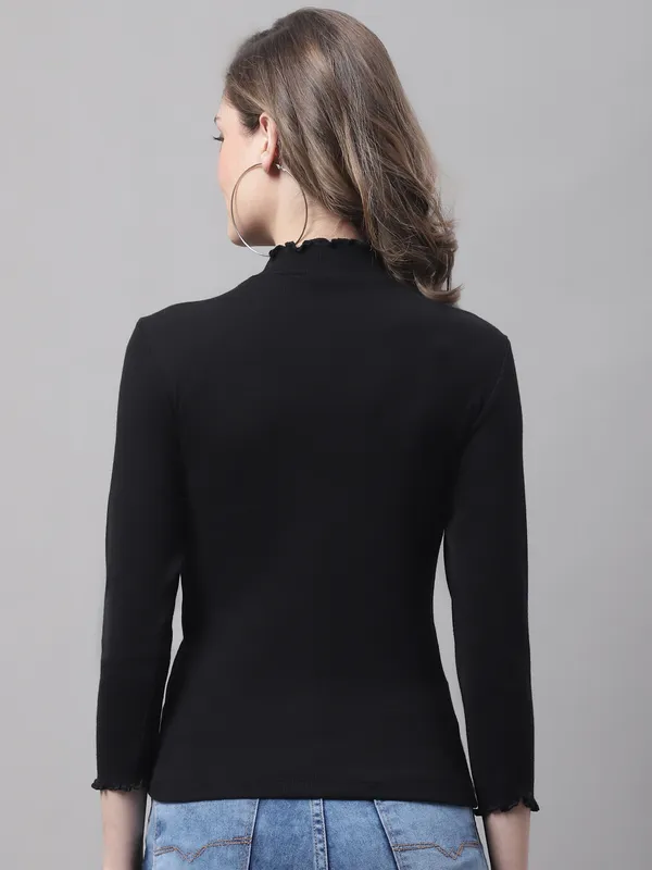 Black_Cotton_Rib_Turtle_Neck_Medium_Top_For_Women