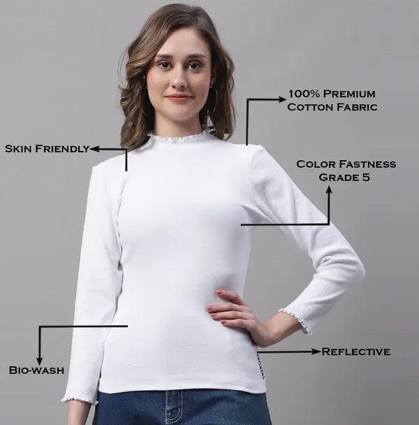 White_Cotton_Rib_Turtle_Neck_Medium_Top_For_Women