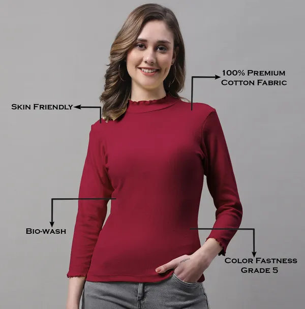 Maroon_Cotton_Rib_Turtle_Neck_Medium_Top_For_Women