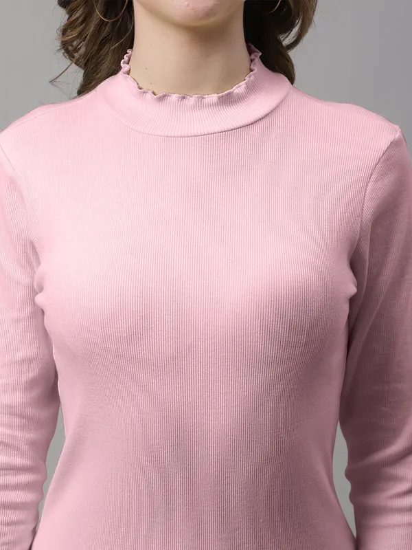 Coral_Cotton_Rib_Turtle_Neck_Medium_Top_For_Women