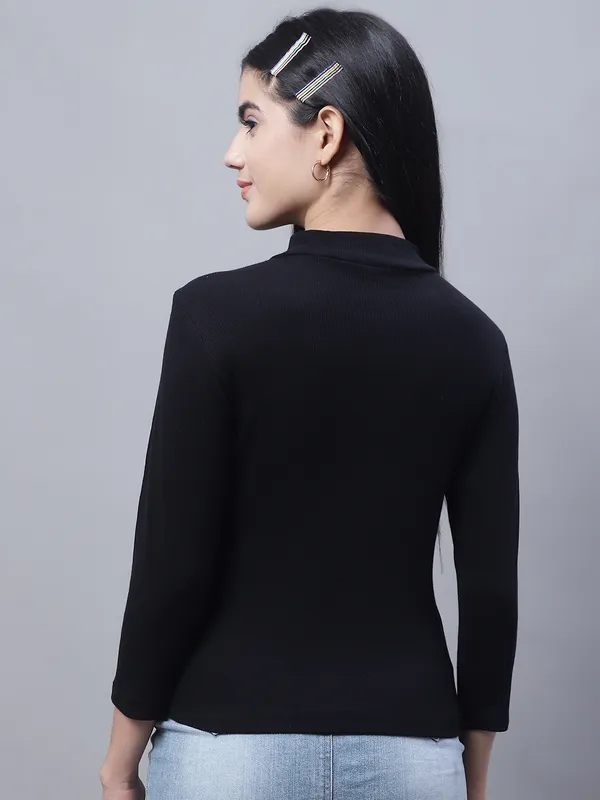 Black_Cotton_Rib_Turtle_Neck_Medium_Top_For_Women