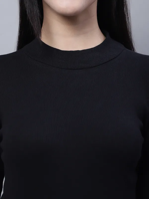 Black_Cotton_Rib_Turtle_Neck_Medium_Top_For_Women