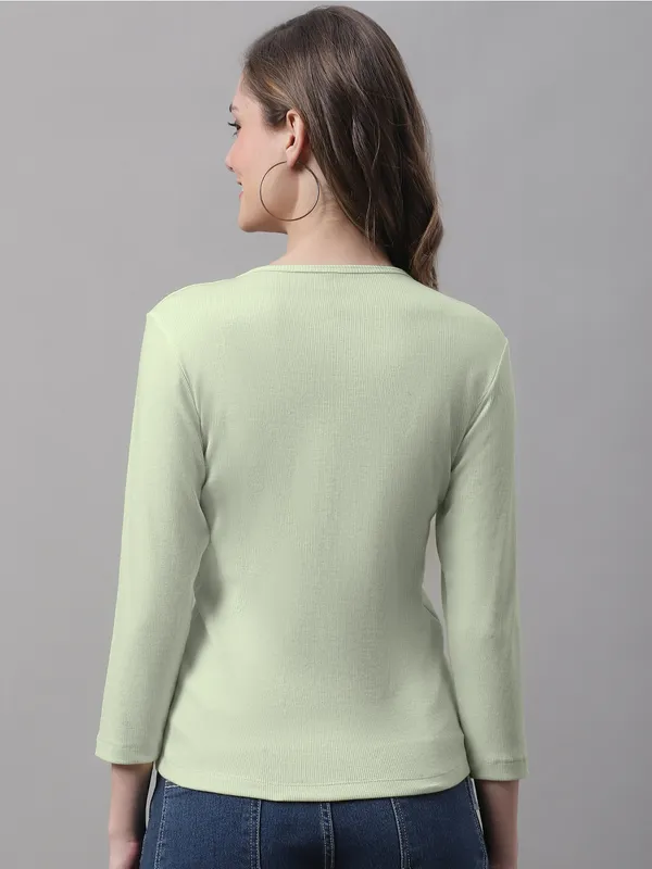 Pista_Cotton_Rib_V-Neck_Regular_Top_For_Women