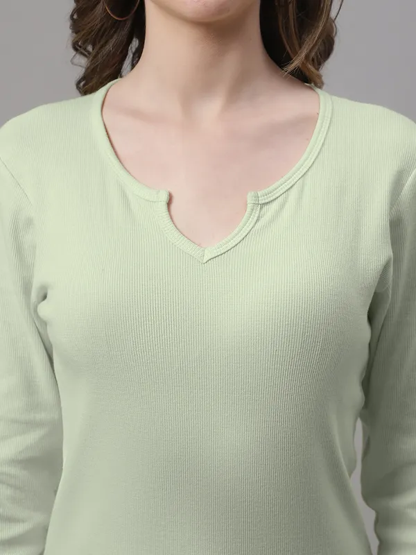Pista_Cotton_Rib_V-Neck_Regular_Top_For_Women