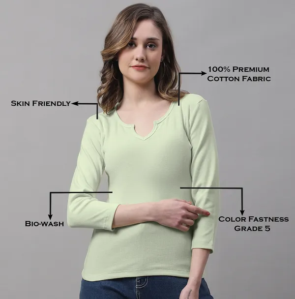 Pista_Cotton_Rib_V-Neck_Regular_Top_For_Women